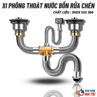 HỆ THỐNG THOÁT NƯỚC NHÀ BẾP ĐÔI -XI PHÔNG, ỐNG THOÁT NƯỚC BỒN RỬA CHÉN INOX 110MM