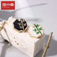 He Xiaotang phong cách Trung Quốc, nút kim loại tre dầu, nút may tay, áo khoác blazer Qipao Hanfu Tang Suit phong cách Trung Quốc mới [cxy]