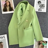 Heabety Xuân Thu Màu Trơn Phù Hợp Với Áo Khoác Ngoài Thanh Lịch Hàn Quốc Áo Blazer Nữ Mới