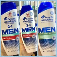 HEAD MEN MỸ GIẢM GÀU, DẦU GỘI HEAD & SHOULDERS MỸ MEN 370ML & 613ML