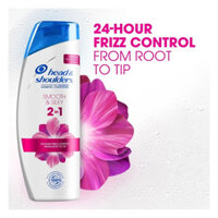Head & Shoulders (MỸ) Dầu Gội Xả 2in1 - Smooth&Silky - Suôn Mềm Óng Mượt 613ML