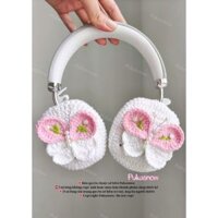 Headphone cover for apple 🎧 Vỏ bọc tai nghe ốp tai nghe móc len đôi bướm xinh xắn