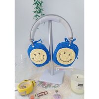 headphone cover 🎧 Vỏ bọc tai nghe móc len họa tiết mặt cười trang trí tai nghe chụp cho airpod samsung sony pixel