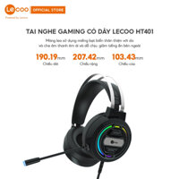 Headphone LECOO HT401 LED Box (1 jack 3.5mm TRRS Headset + Jack USB Led, Kèm cáp gộp audio)