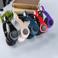 HEADPHONE WIRELESS HXZ-B39 - LED CAT EAR - GIAO MÀU NGẪU NHIÊN
