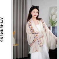 Headscarf Shawl Scarf Desert Fashion Versatile Vacation Women's Silk Scarf Sun Protection Ethnic Style Summer Thin Travel 7YYD