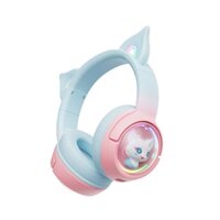 Headset Gaming Onikuma B5 Cat Ear with Bluetooth 5.0 / Wireless 2.4G / Jack 3.5mm - Pink