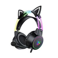 Headset Gaming Onikuma X15 Pro Cat Ear with cable USB - Black