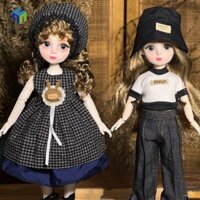 Healmeyou 1 Bộ Búp bê Bjd trang phục công chúa, 1 / 6 SD có tóc giả Búp bê Bjd 30cm kèm quần áo, Đôi mắt hấp dẫn Anime Ball Jointed Princess Makeup Ball Joint Doll Children