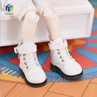 Healmeyou 1 Cặp Giày Da Búp Bê Bjd 1 / 6, Dây Xích Kim Loại Mini 1 / 6 Bjd Doll Boots, Giày Da Trơn Giày Bốt Búp Bê Cao Cấp 15cm Quà Tặng Trẻ Em
