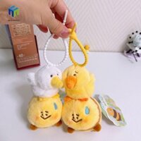 Healmeyou Bee Series Mặt dây chuyền sang trọng, Trái tim bé gái PP Cotton Duck Bee Đồ chơi sang trọng, Bộ sưu tập kẹp chìa khóa Con ong nhồi bông mềm Móc khóa sang trọng Cặp đôi Cô gái Quà tặng trẻ em