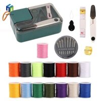Healmeyou Bộ dụng cụ may cầm tay, Kim khâu tay phân vùng Hộp may kim và ren, Sợi đa chức năng DIY Bộ chỉ kim Thimble Văn phòng