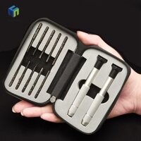 Healmeyou Bộ vít kính có nhíp Móc tai Kính mắt Miếng đệm mũi Kính vít Bộ dụng cụ sửa chữa trang sức thay thế Đồng hồ Vít nhỏ có hộp dây kéo Vít kính