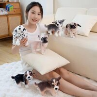 Healmeyou Búp bê nhồi bông cho chó, Đồ chơi nhồi bông cho chó Husky Chihuahua, Phim hoạt hình Kawaii Thú nhồi bông Golden Retriever Mô phỏng chó Đồ chơi trẻ em sang trọng
