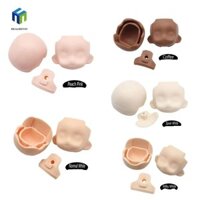 Healmeyou Đầu búp bê DOD, Đầu búp bê Obitsu11 Clay 1 / 12 BJD, Phụ kiện búp bê Hoạt hình Đất sét trắng hồng GSC Head OB11