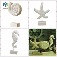 Healmeyou Gỗ Khắc Biển, Hippocampus Phong Cách Địa Trung Hải Điêu Khắc Gỗ Biển, Cá Sao Biển Bền Gỗ Chắc Chắn Conch Trang Trí Nhà Cửa