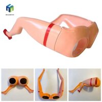 Healmeyou Kính râm mông chân, Kính râm xỏ ngón phong cách độc đáo Kính râm hình dáng ngộ nghĩnh, Kính mắt nam nữ bằng nhựa thú vị dành cho người lớn