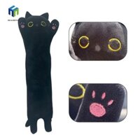 Healmeyou Mèo Đen Sang Trọng, Thú Nhồi Bông Sofa Gối Mèo Dài, Trang Trí Giường Gối Ngủ 50cm Kawaii Búp Bê Mèo Nhồi Bông Quà Tặng Sinh Nhật