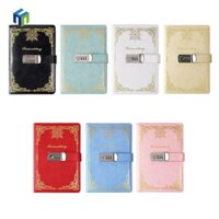 Healmeyou Nhật Ký Miếng Lót Viết, Da PU Dây Giấy Tạp Chí Sổ Tay Có Khóa, Thanh Lịch Retro Bìa Cứng A5 100 Tờ Bí Mật Có Thể Khóa Quà Tặng Tạp Chí