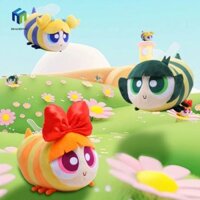 Healmeyou Powerpuff Girls Bee Toy, Bee Face Animal Anime Powerpuff Girls Đồ chơi sang trọng, Plushie Phim hoạt hình mềm mại Nhân vật hành động Powerpuff Girls Búp bê nhồi bông Trang trí nội thất