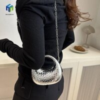 Healmeyou Túi đeo vai hộp Acrylic, Túi dây chuyền tiệc bạc phong cách Hàn Quốc, Túi xách Mini dễ thương Ví nhỏ Túi xách dự tiệc vui nhộn cho bé gái