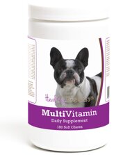 Healthy Breeds Multivitamin Daily Dietary Supplement - Over 200 Breeds - Vet Recommended Formula - Bacon Flavored Soft Chews - 60 Count