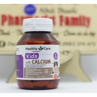 Healthy Care Canxi Milk [Úc] Viên Canxi Sữa - 60 Viên-Cung cấp Canxi và Vitamin D cho trẻ