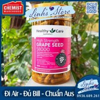 Healthy Care Grape Seed 58000mg - 200 viên 💙 Chemist Warehouse - Úc