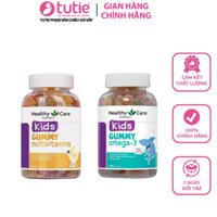 Healthy Care - Kẹo dẻo Healthy Care Kids Gummy Omega 3/ Multivitamin Úc (250 viên) bổ sung chất cho trẻ 2 tuổi trở lên