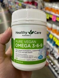 Healthy Care Pure Vegan Omega 3-6-9 60 Capsules -  bổ sung omega thuần chay