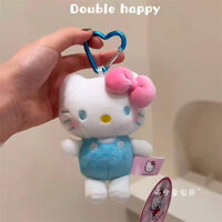 Heart Buckle Kitty Plush Doll Pendant Toy Car Key Ring Bag Ornaments Creative Gift SqEx