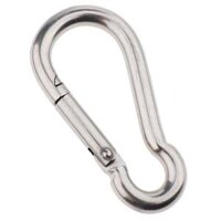 Heavy Duty 304 Stainless Steel Spring Snap Hook Carabiner Keychain Clips - M8