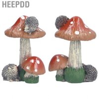 HEEPDD 2 Chiếc Nhím Nấm Trang Trí Thu Nhỏ Tượng Thú Trang Trí Cây Cảnh YG
