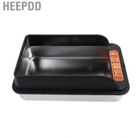 HEEPDD Hộp đựng rác cho mèo bằng thép không gỉ Hàng đầu Chảo kim loại chống bắn tung tóe