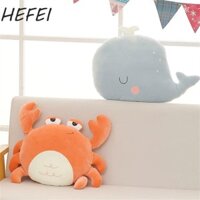 Hefei Động Vật Gối Cua Kawaii Phòng Trang Trí Sofa Trang Trí Cá Voi Ngỗng Nhồi Bông Sư Tử