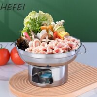 Hefei Lẩu Than / Cồn Nhiên Liệu Inox Di Động Chất Lượng Mini Nồi Nấu Ăn