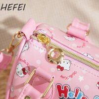 HEFEI Túi đeo vai mèo HEFEI KT, Túi đeo chéo hình Anime Kitty hoạt hình, Túi xách mèo Kitty dễ thương màu hồng ngoài trời