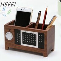 Hefei Văn Phòng Phẩm Tổ Chức Văn Phòng Phẩm Dung Tích Lớn Bút Chân Đế Gỗ Để Bàn Văn Phòng Người Tổ Chức Bút Để Bàn Hộp Bảo Quản