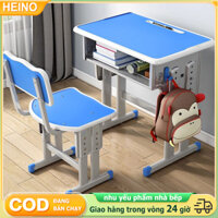 HEINO Bộ Bàn Học Sinh Thông Minh Cho Bé Có Ngăn Bàn, Chống Gù Chống Cận Kèm Có Điều Chỉnh Được Độ Cao Thấp