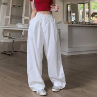 Heji Cao Cấp Thường Ngày Trắng Retro Dù Harem Quần Nhật Bản Sweatpants VN
