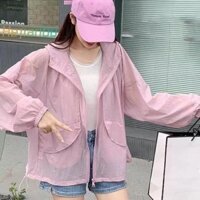 [Hejianbo] Quần áo chống nắng thể thao thoáng khí Áo khoác ngắn có mũ trùm đầu nhẹ cho nữ Áo khoác ngoài mỏng [MỚI]