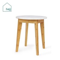 HEJJ BÀN SIDE TABLE CÓ KHUNG BẰNG TRE, MẶT ĐÁ MARBLE TỰ NHIÊN