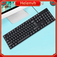 Helenvh  Bàn phím có dây tiện dụng Bàn phím có dây hình chữ nhật Kích thước đầy đủ Bàn phím Usb yên tĩnh tiện dụng cho Windows Mac Os Pc Máy tính 104 phím Bàn phím có dây K1800