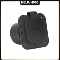 Helium066 2 Pole 3 Wire Flange Power Inlet Straight Blade Receptacle with Waterproof Cover 15A 125V