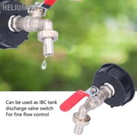 Helium066 IBC Tank Tap Adaptor G1/2 Đồng thau Đầu nối vòi có ren thô Thay thế lắp van