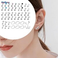 Hellery Bông Tai Khuyên Môi Xuyên Trang Sức Vòng Bông Tai Tai Dành Cho Nữ Tam Giác Hoa Mặt Trăng Xuyên Trang Sức