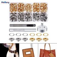 Hellery Grommets Công cụ khoen Kim loại thực tế với các công cụ thiết lập có hộp lưu trữ DIY cho phụ kiện bọc vải bạt
