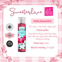 HELLO BEAUTIFUL Body Mist (Bill US) - Xịt thơm toàn thân BATH & BODY WORKS