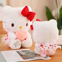 Hello Kitty bông váy tim ôm tim