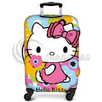 Hello Kitty Dày Hành Lý Bảo Vệ Vali Du Lịch Co Giãn Cao Spandex Vỏ Bảo Vệ Phù Hợp Với Vali 18-32in